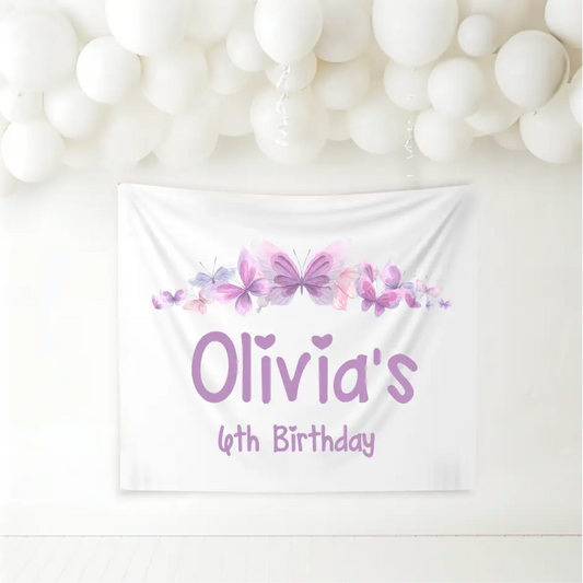 Birthday Banner - Butterfly