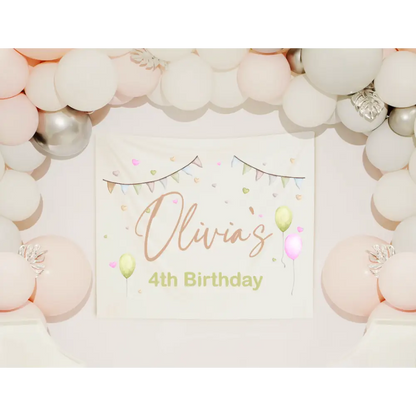 Birthday Banner - Heart Confetti