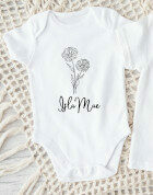 Personalised Birth Flower Onesie