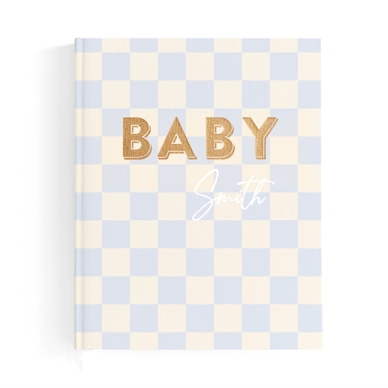 Fox & Fallow Baby Book Blue Check