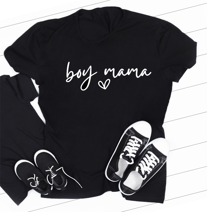 boy mama BLACK T-shirt - Size XS