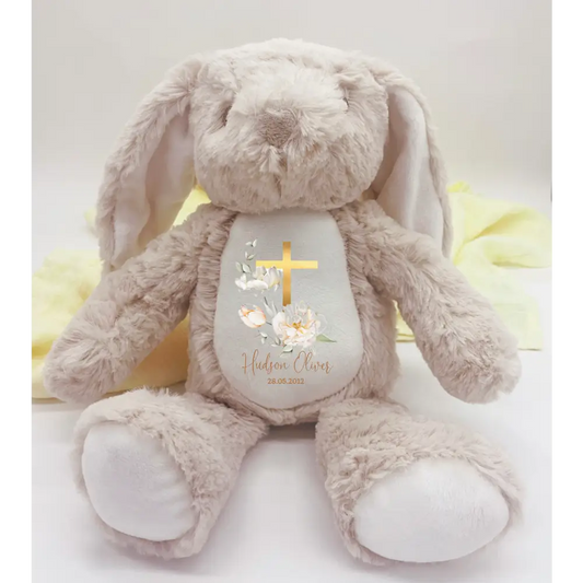 Bunny Plush - Gold Cross - Timber Tinkers