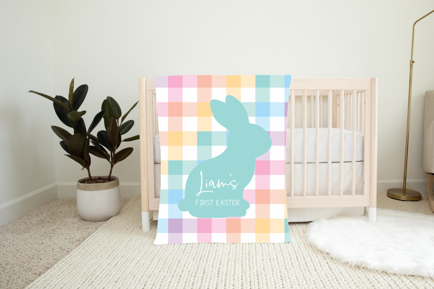 Easter Blanket - Gingham Bunny