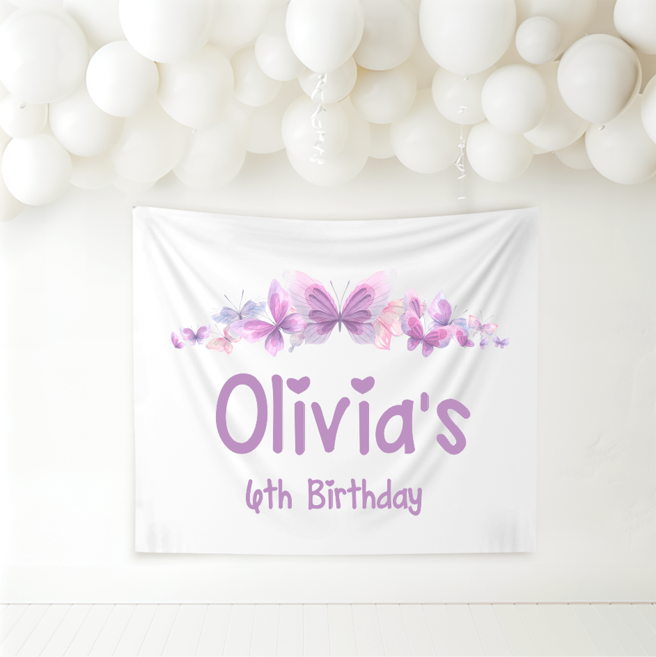 Birthday Banner - Butterfly