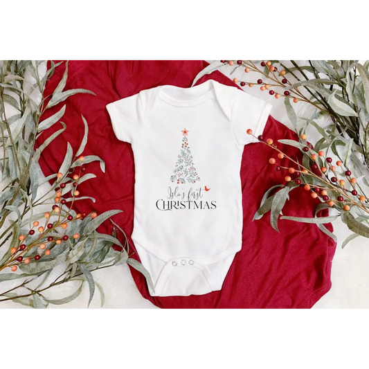 Christmas Onesie - Floral Christmas Tree