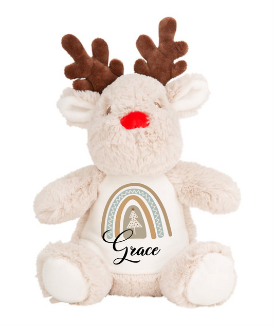 Reindeer Plush - Christmas Rainbow