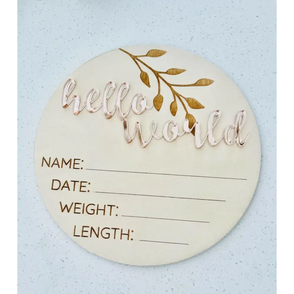 Classic Birth Announcement Disc - Timber Tinkers