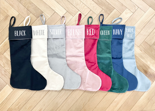 Non Personsalised Velvet Stockings - Multiple Colours