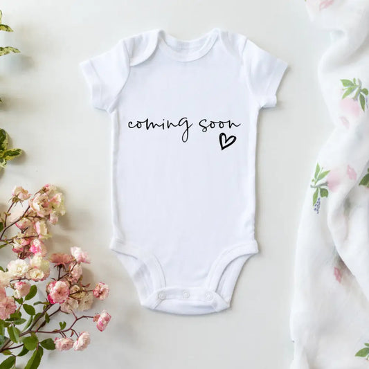 Coming Soon Baby Onesie - 3-6 Month Size - Timber Tinkers