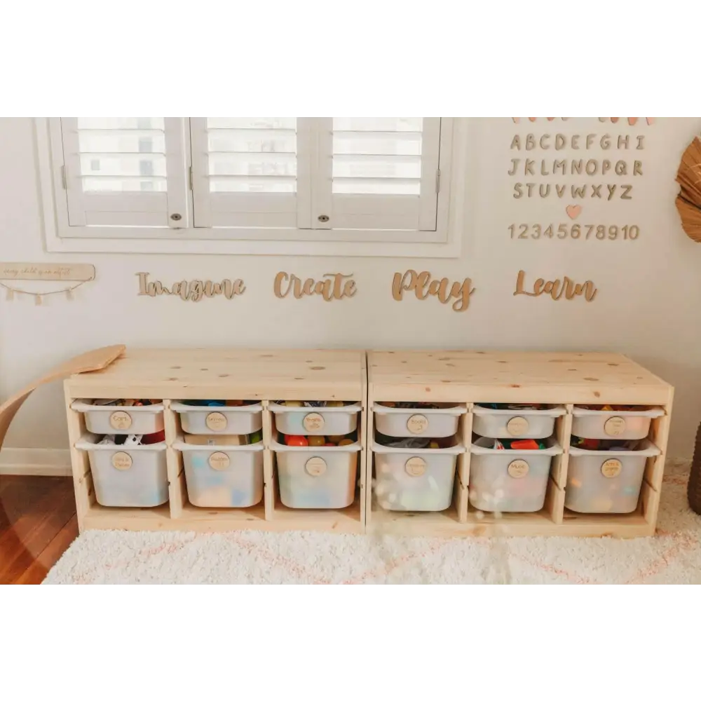 Custom Toy Storage Labels - Timber Tinkers