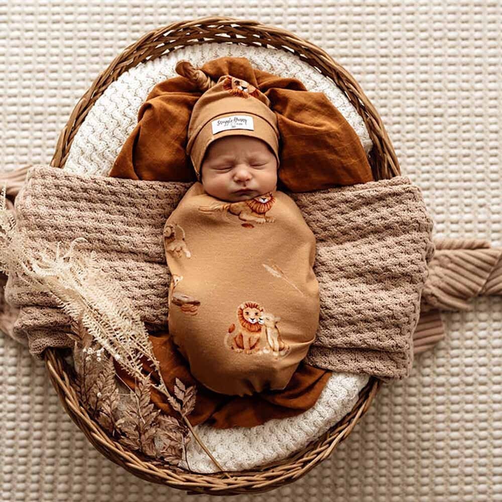 Roar Snuggle Swaddle & Beanie Set