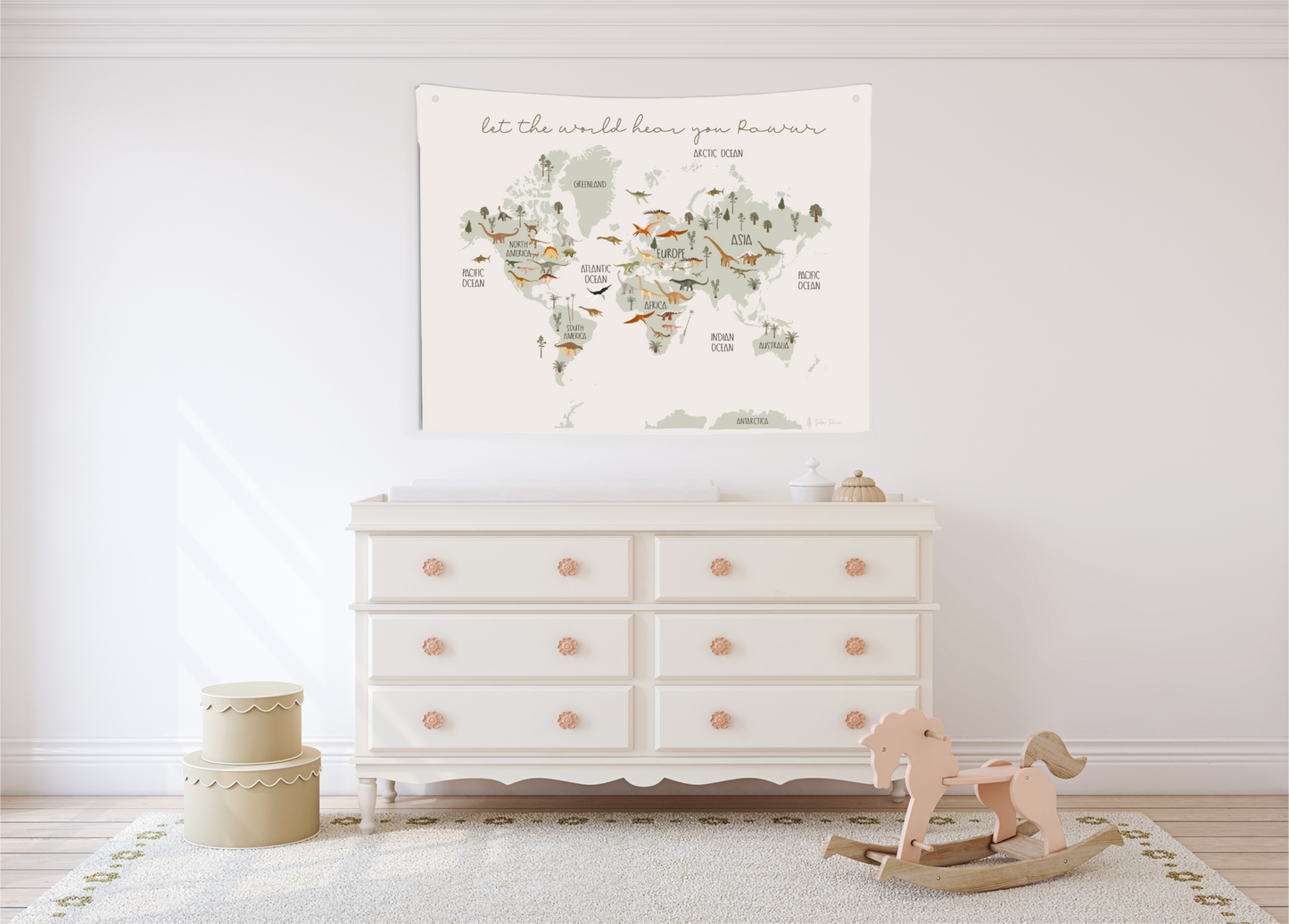 World Dinos Canvas Wall Hang