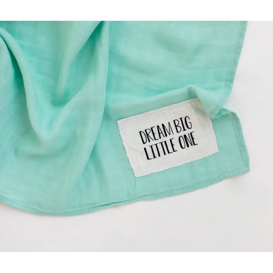 Dream Big Little One Mint Muslin Swaddle