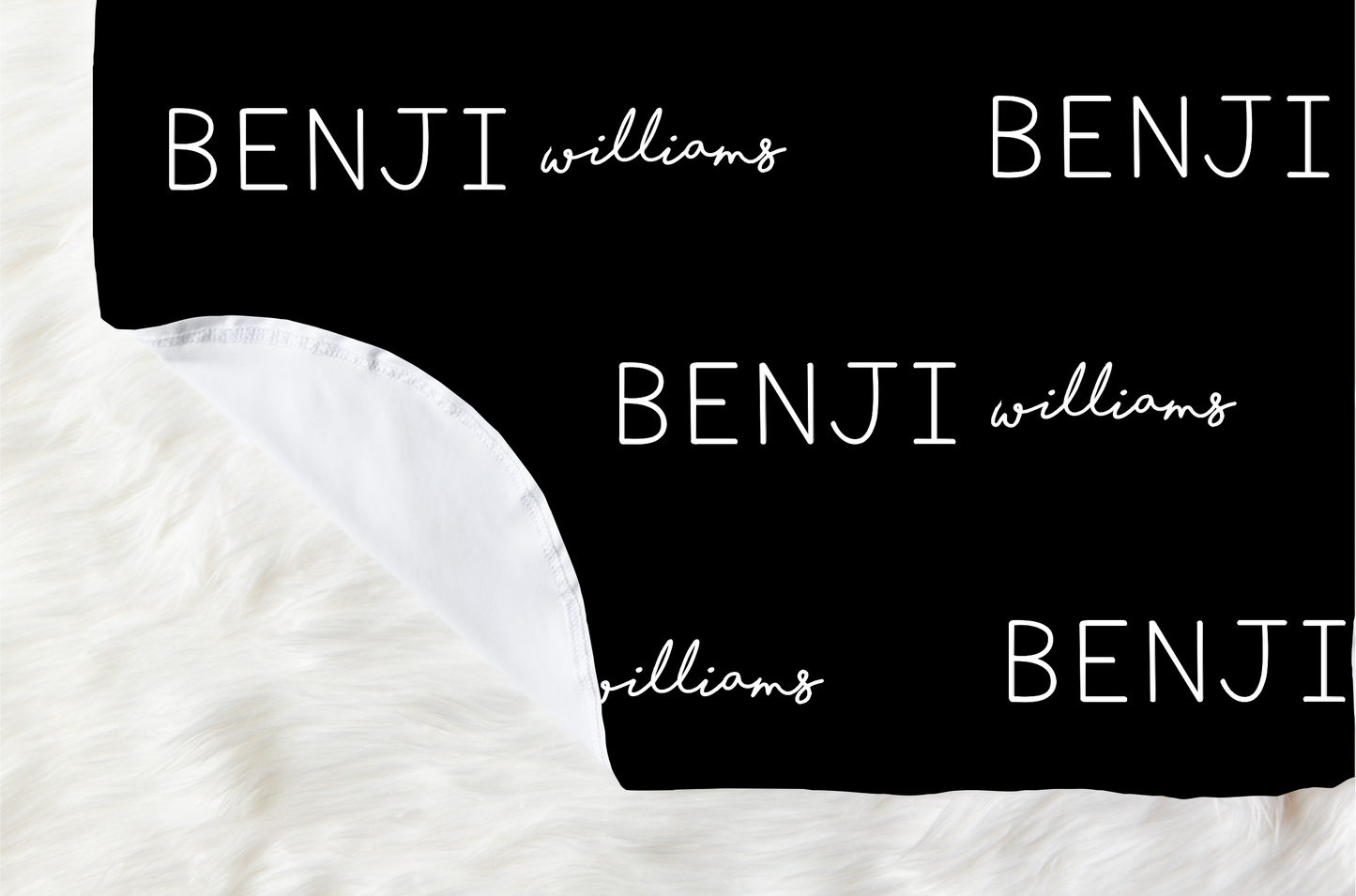 Personalised Blanket Font Duo - Multiple Colours