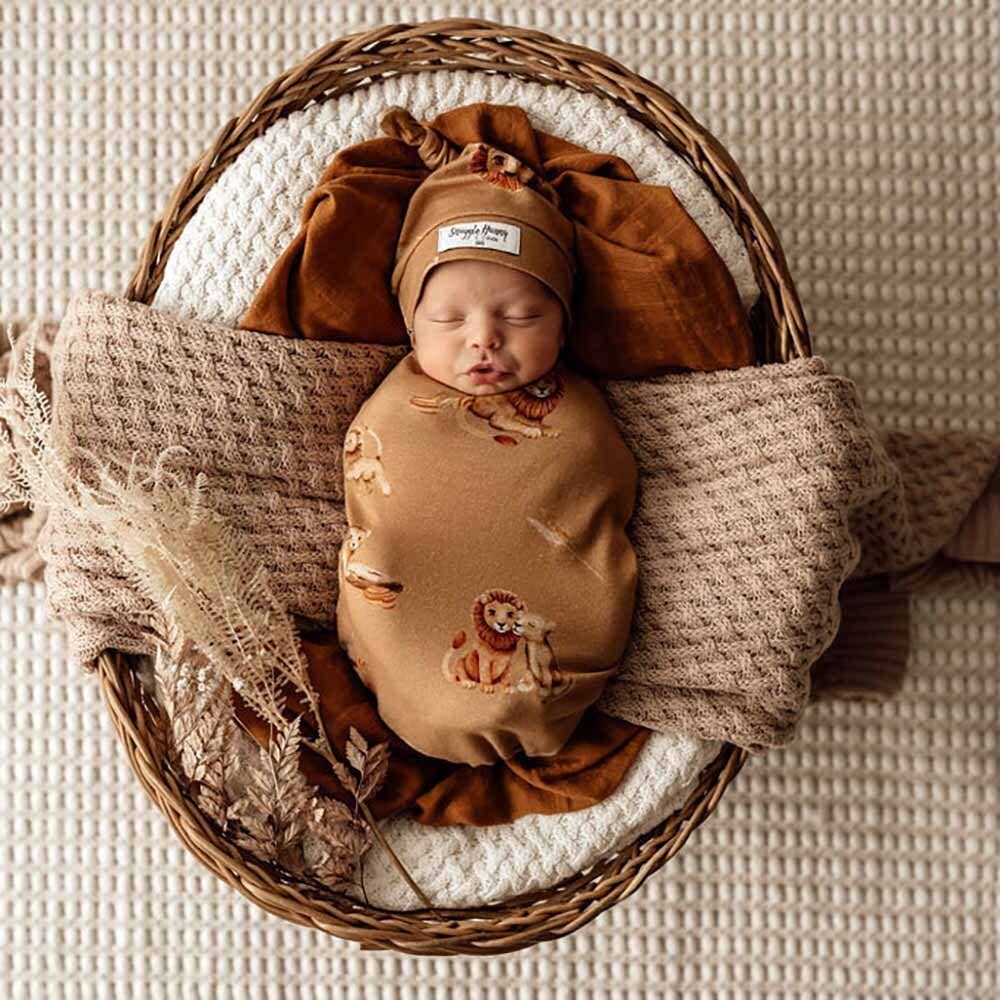 Roar Snuggle Swaddle & Beanie Set