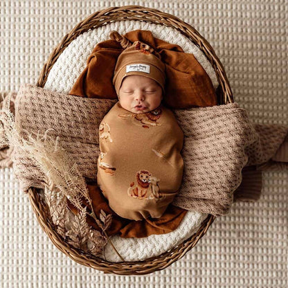 Roar Snuggle Swaddle & Beanie Set