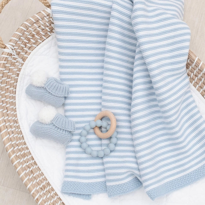 Baby Blanket - Blue Stripe