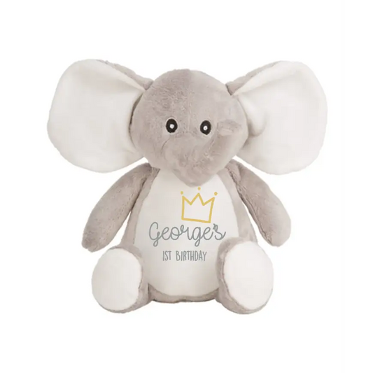 Elephant Plush - Crown - Timber Tinkers