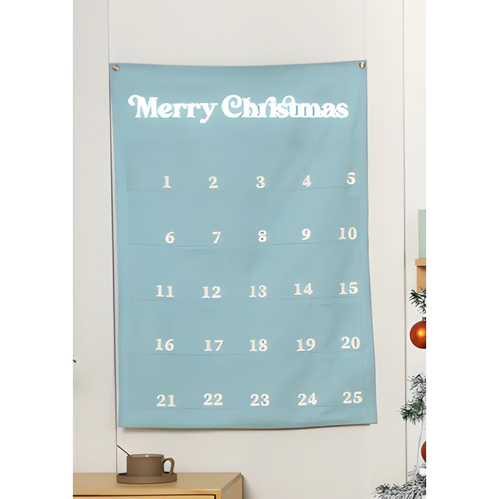 Extra Large Merry Christmas Advent Calendar - MINT