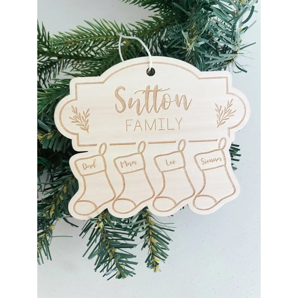 Family Stocking Ornament