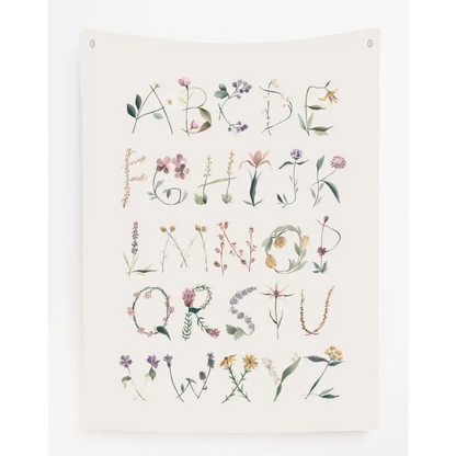 Floral Alphabet Canvas Wall Hang