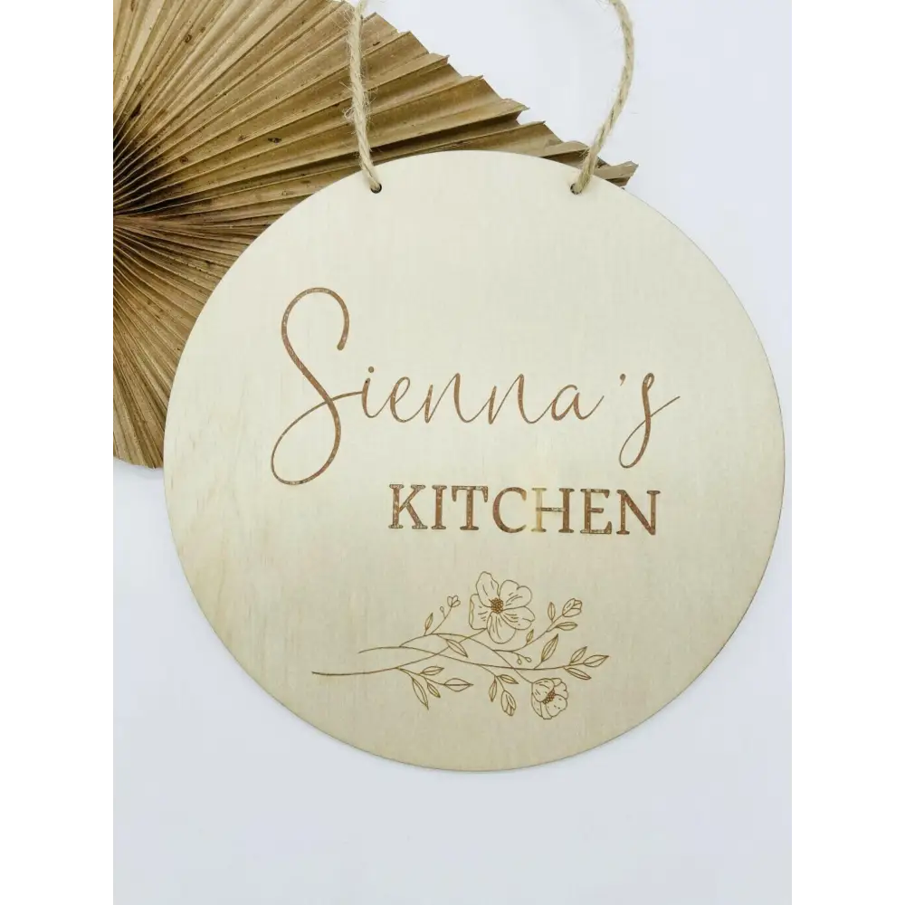 Floral Kitchen Sign