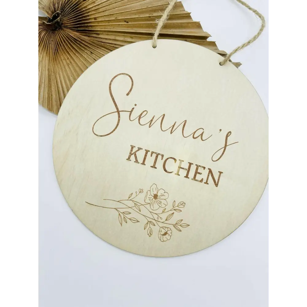 Floral Kitchen Sign