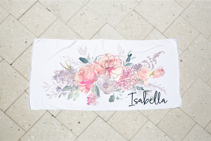 Personalised Kids Towel - Floral