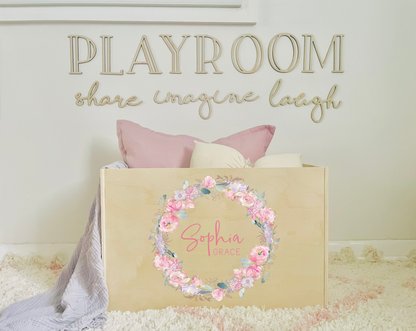 Toy Box - Floral Wreath