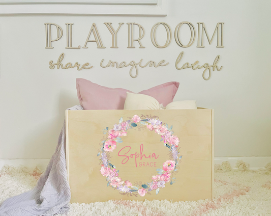 Toy Box - Floral Wreath