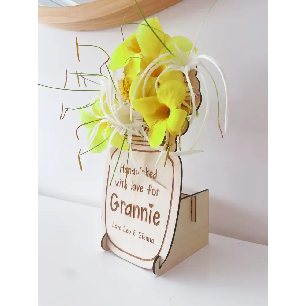 Flowers Jar Sign - Timber Tinkers