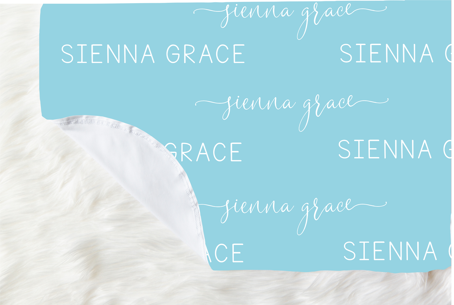 Personalised Blanket Script + Block - Multiple Colours