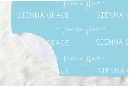 Personalised Blanket Script + Block - Multiple Colours