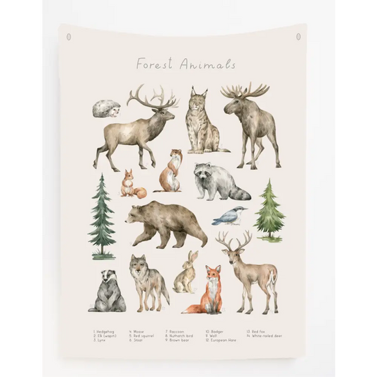 Forest Animals Canvas Wall Hang