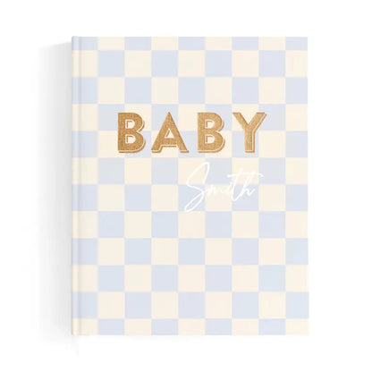 Fox & Fallow Baby Book Blue Check