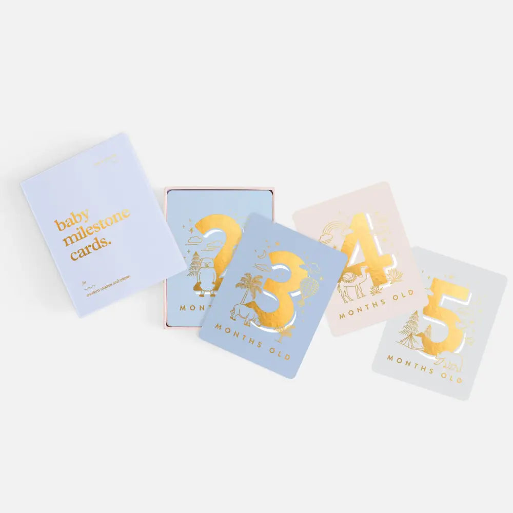 Fox & Fallow Baby Milestone Cards Blue - Timber Tinkers