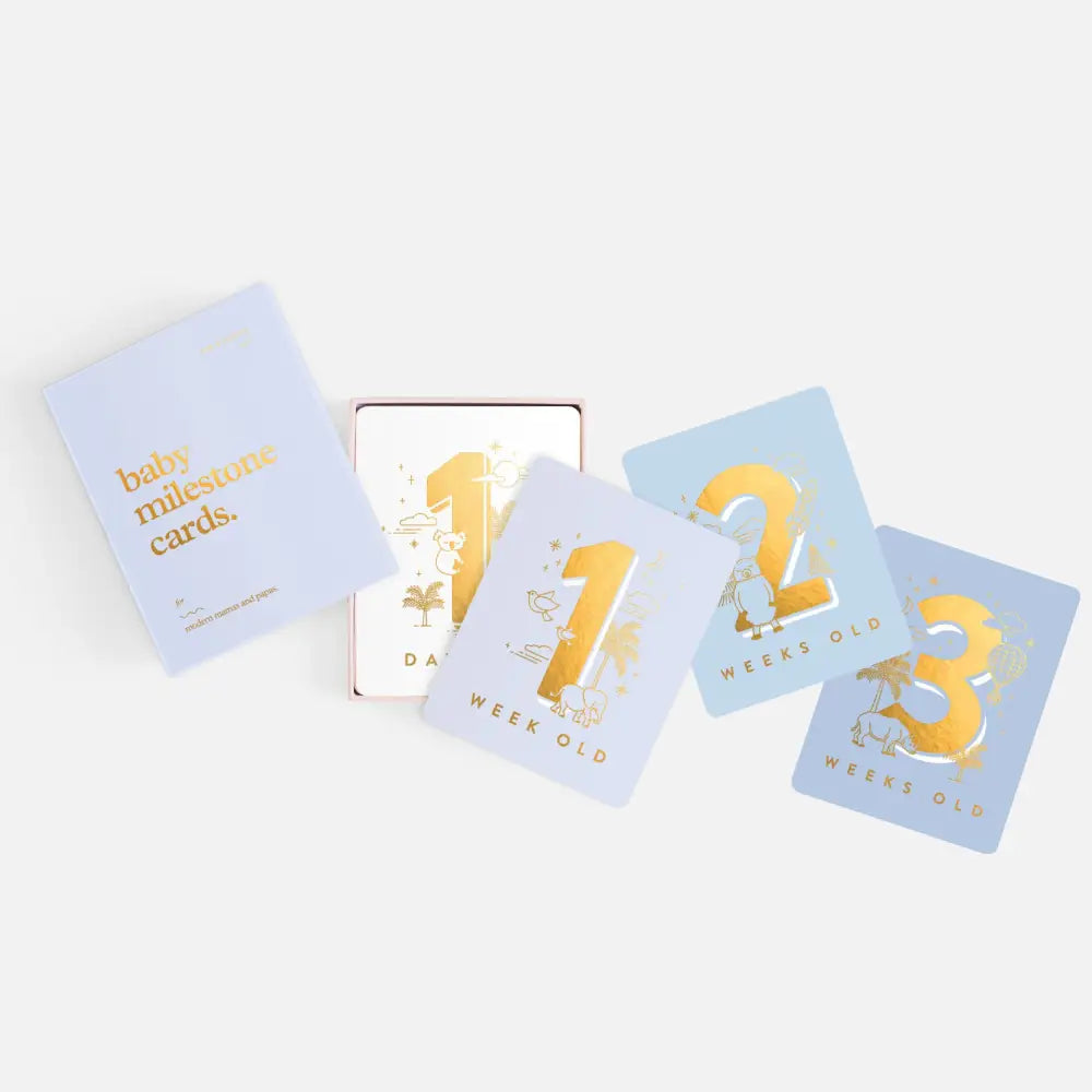 Fox & Fallow Baby Milestone Cards Blue - Timber Tinkers