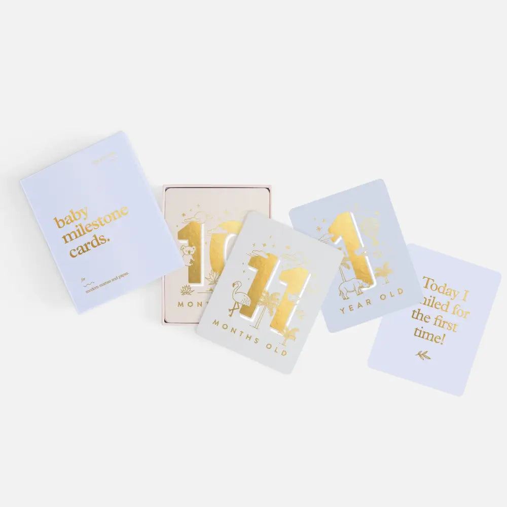 Fox & Fallow Baby Milestone Cards Blue - Timber Tinkers