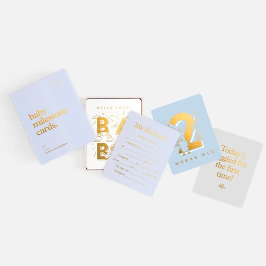 Fox & Fallow Baby Milestone Cards Blue - Timber Tinkers