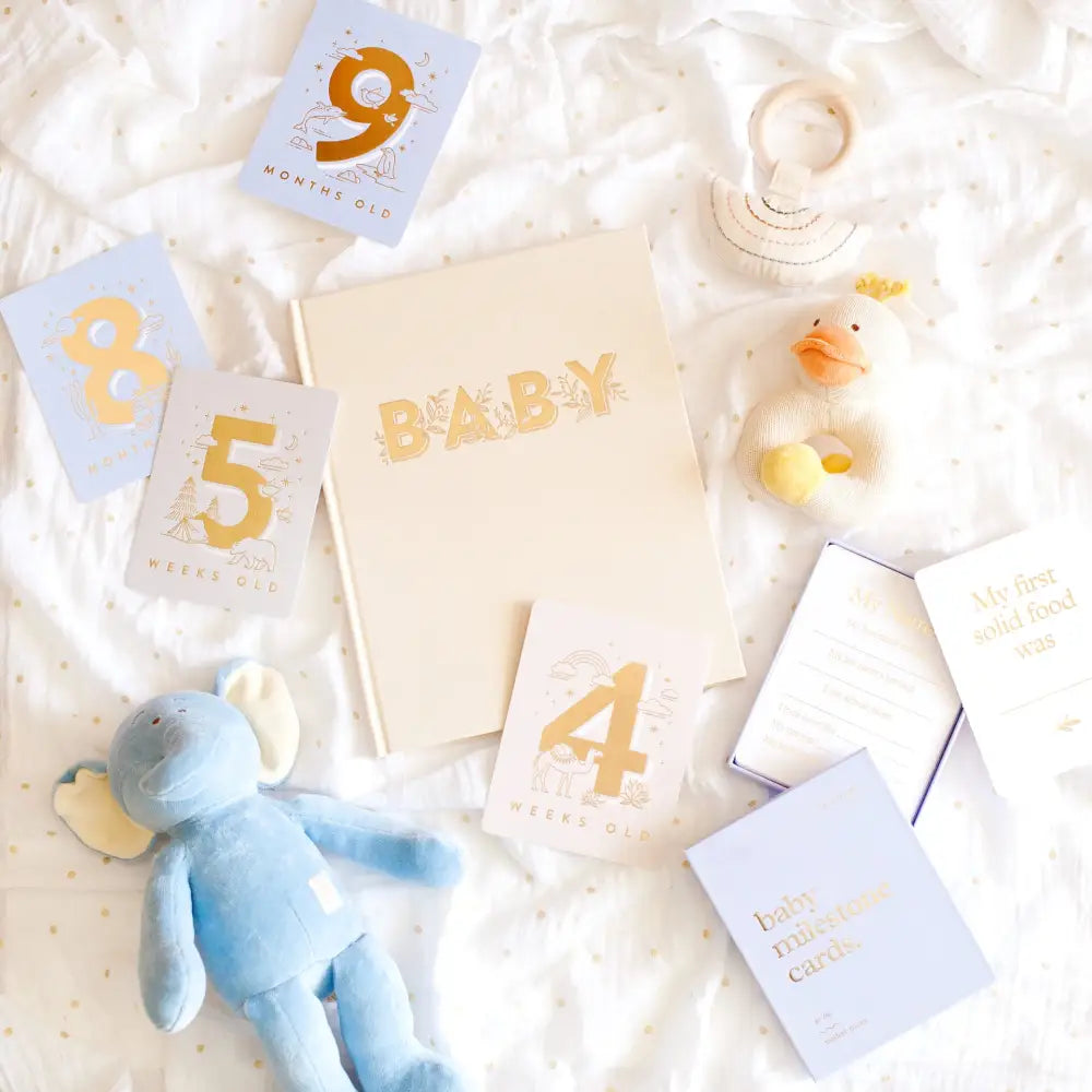 Fox & Fallow Baby Milestone Cards Blue - Timber Tinkers