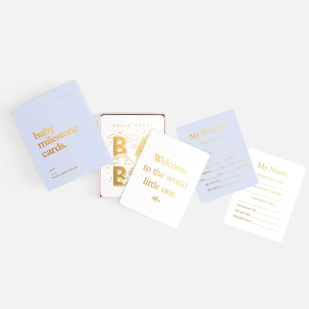 Fox & Fallow Baby Milestone Cards Blue - Timber Tinkers