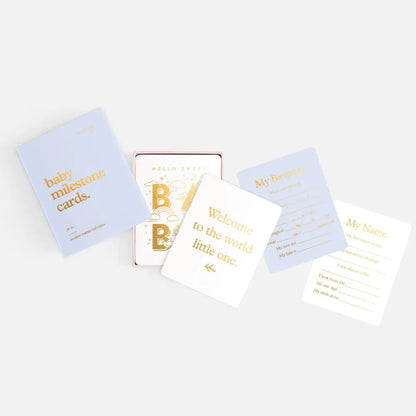 Fox & Fallow Baby Milestone Cards Blue - Timber Tinkers