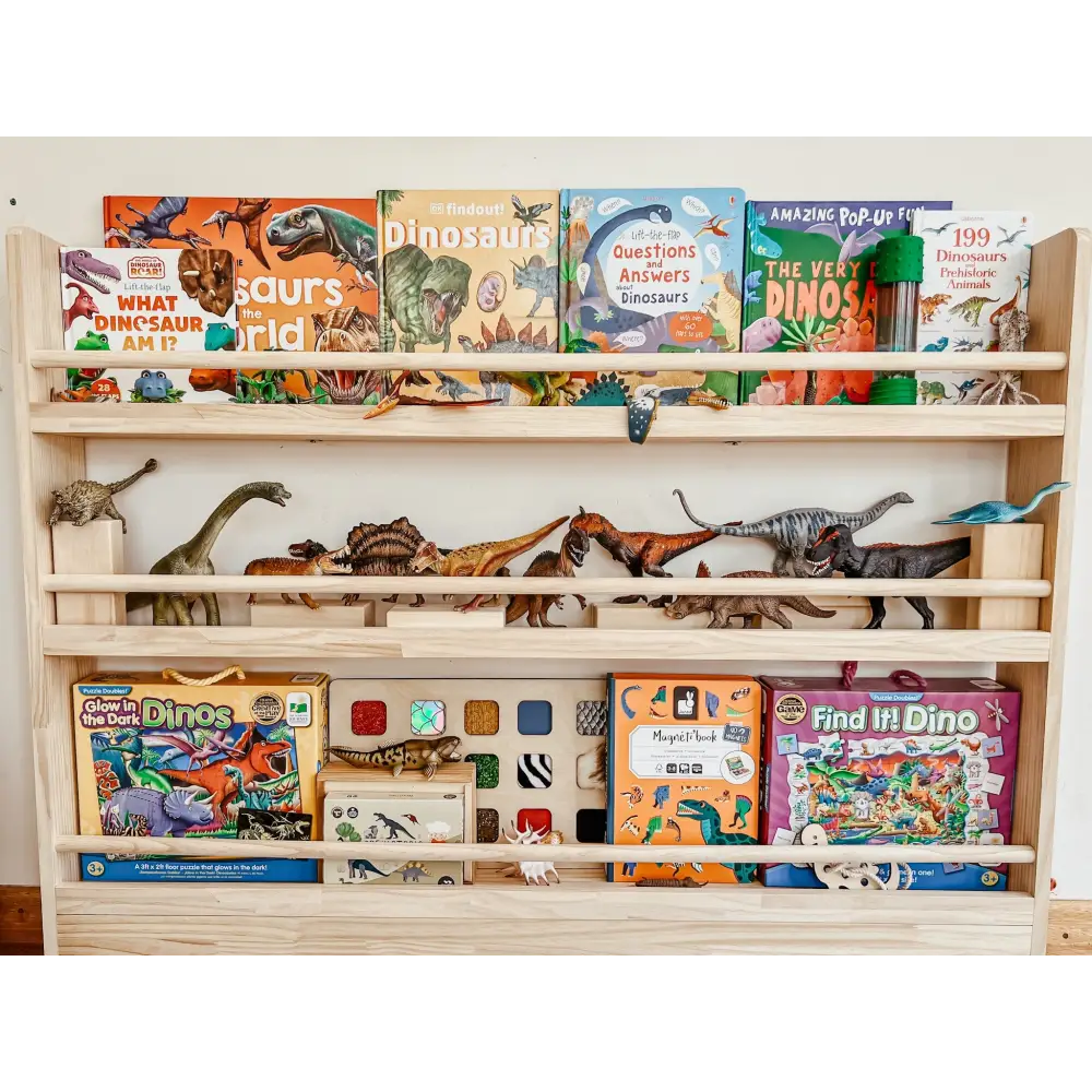 Front Facing Bookshelf with 3 Tier - SolidWood - Timber Tinkers