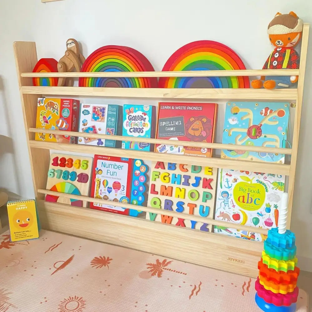 Front Facing Bookshelf with 3 Tier - SolidWood - Timber Tinkers