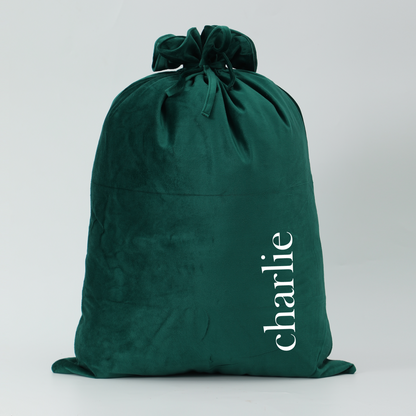 Signature Monogram Velvet Santa Sack - Mulitiple Colours