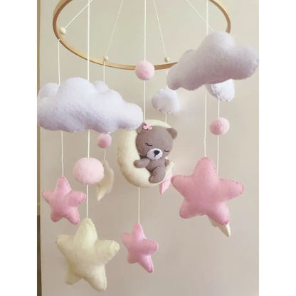 Grey Teddy Nursery Mobile