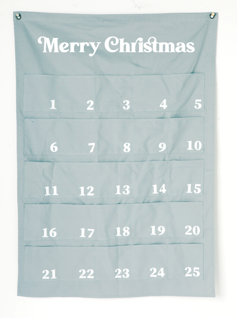 Extra Large Merry Christmas Advent Calendar - GREY