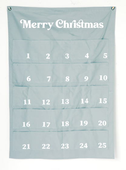 Extra Large Merry Christmas Advent Calendar - GREY