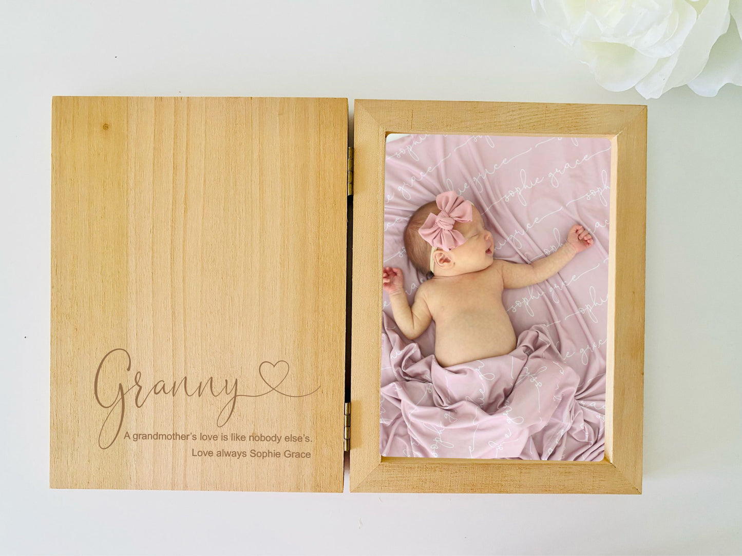 Personalised Wooden Photo Frame  - Heart