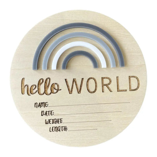 Hello World Rainbow Greys - Timber Tinkers